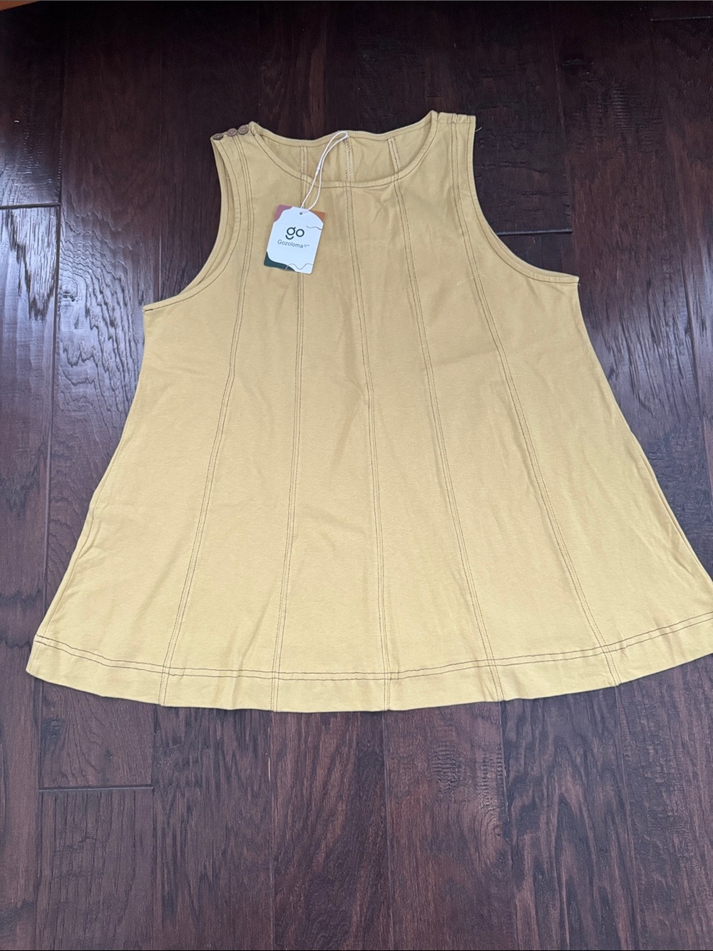 NWT Free People Dup Short Set Yellow Large High-Waist Shorts Swing Top - Picture 2 of 4